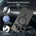 iPhone 14 Plus Black MagSafe HaloLock Magnetic Shockproof Case - Image 3