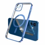 iPhone 14 Plus Blue MagSafe HaloLock Magnetic Clear Protective Case