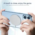 iPhone 14 Plus Blue MagSafe HaloLock Magnetic Clear Protective Case - Image 3