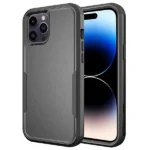 iPhone 14 Pro Black 3-in-1 Hybrid Defender Rugged Shockproof Case