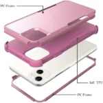 iPhone 14 Pro Rose Gold 3-in-1 Hybrid Defender Rugged Case - Image 3