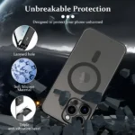 iPhone 14 Pro Black MagSafe HaloLock Magnetic Shockproof Case - Image 5