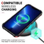 iPhone 14 Pro Black Magnetic Ring Rugged Shockproof Case - Image 5