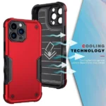 iPhone 14 Pro Max Red Magnetic Ring Rugged Shockproof Protective Case - Image 5