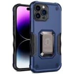 iPhone 14 Pro Max Blue Magnetic Ring Rugged Shockproof Case