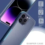 iPhone 14 Pro Max Blue 3-in-1 Hybrid Defender Shockproof Armor Case - Image 3