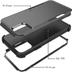 iPhone 14 Pro Max Black 3-in-1 Hybrid Defender Rugged Shockproof Case - Image 3