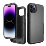 iPhone 14 Pro Max Black 3-in-1 Hybrid Defender Rugged Shockproof Case - Image 5