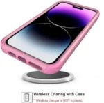 iPhone 14 Pro Max Pink Rugged Armor Defender Heavy Duty Shockproof Case - Image 5
