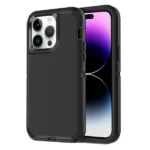 iPhone 14 Pro Max Black Rugged Armor Defender Heavy Duty Case