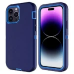 iPhone 14 Pro Max Blue Rugged Armor Defender Heavy Duty Shockproof Case