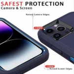 iPhone 14 Pro Max Blue Rugged Armor Defender Heavy Duty Shockproof Case - Image 3