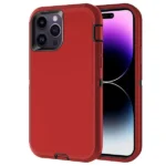 iPhone 14 Pro Max Red Rugged Armor Defender Heavy Duty Shockproof Case - Image 2