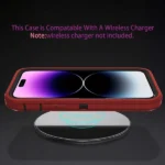iPhone 14 Pro Max Red Rugged Armor Defender Heavy Duty Shockproof Case - Image 4