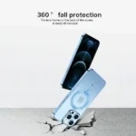 iPhone 14 Pro Blue MagSafe HaloLock Magnetic Clear Protective Case - Image 4