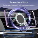 iPhone 14 Pro Purple MagSafe HaloLock Magnetic Clear Protective Case - Image 4