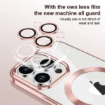 iPhone 14 Pro Max Rose Gold MagSafe HaloLock Magnetic Shockproof Case - Image 3