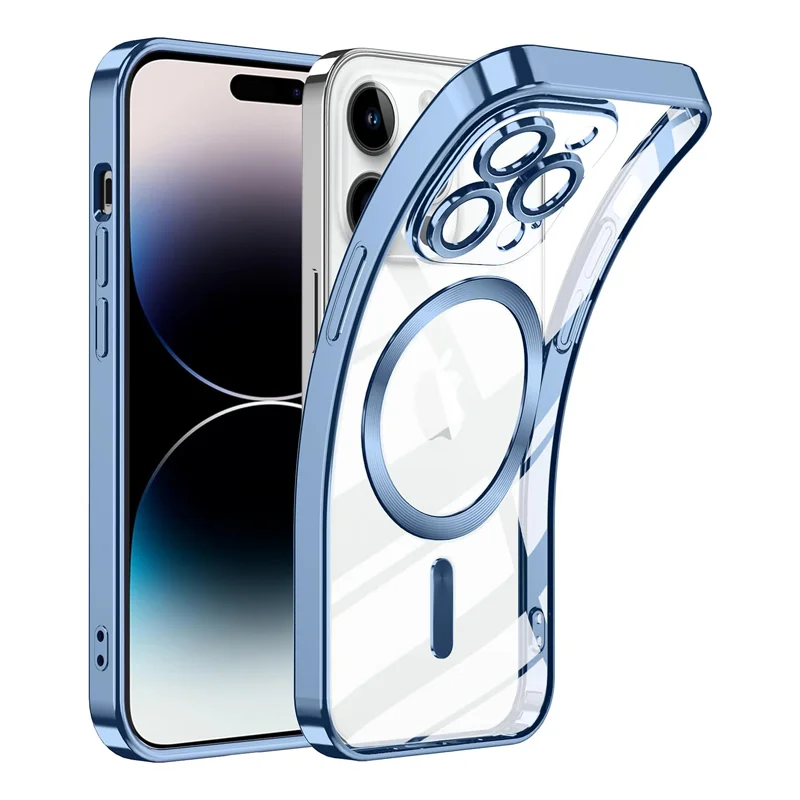 For-Apple-iPhone-15-MagSafe-Magnetic-Case-with-HaloLock-Shockproof-Military-Grade-Protection-Scratch-Resistant-Back-Clear-Protective-Cover-Light-Blue-1 iPhone 15 Plus MagSafe HaloLock Case – Light Blue - Image 1