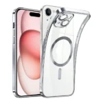 iPhone 15 Plus MagSafe HaloLock Case – Silver