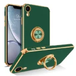 iPhone XR Dark Green Ring Plating Case
