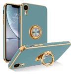 iPhone XR Grey Ring Plating Case