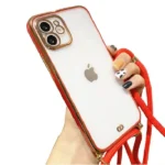 iPhone 11 Red Luxury Electroplating Chain Case