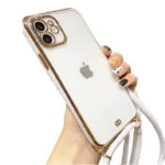 iPhone 12 Electroplating Chain Case – White