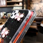 iPhone 12 Butterfly Glitter Case – Black - Image 9