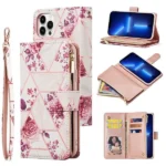 iPhone 13 Pro Marble Wallet Case – Rose Gold