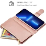 iPhone 13 Pro Marble Wallet Case – Rose Gold - Image 3
