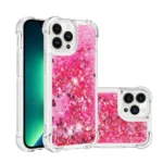 iPhone 11 Pro Max Pink Liquid Glitter Gel Case