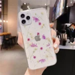 iPhone 11 Pro Max Purple Dry Flower Glitter TPU Case - Image 3