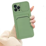 iPhone 11 Pro Max Green Sliding Camera Wallet Case