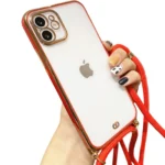 iPhone 12 Electroplating Chain Case – Red