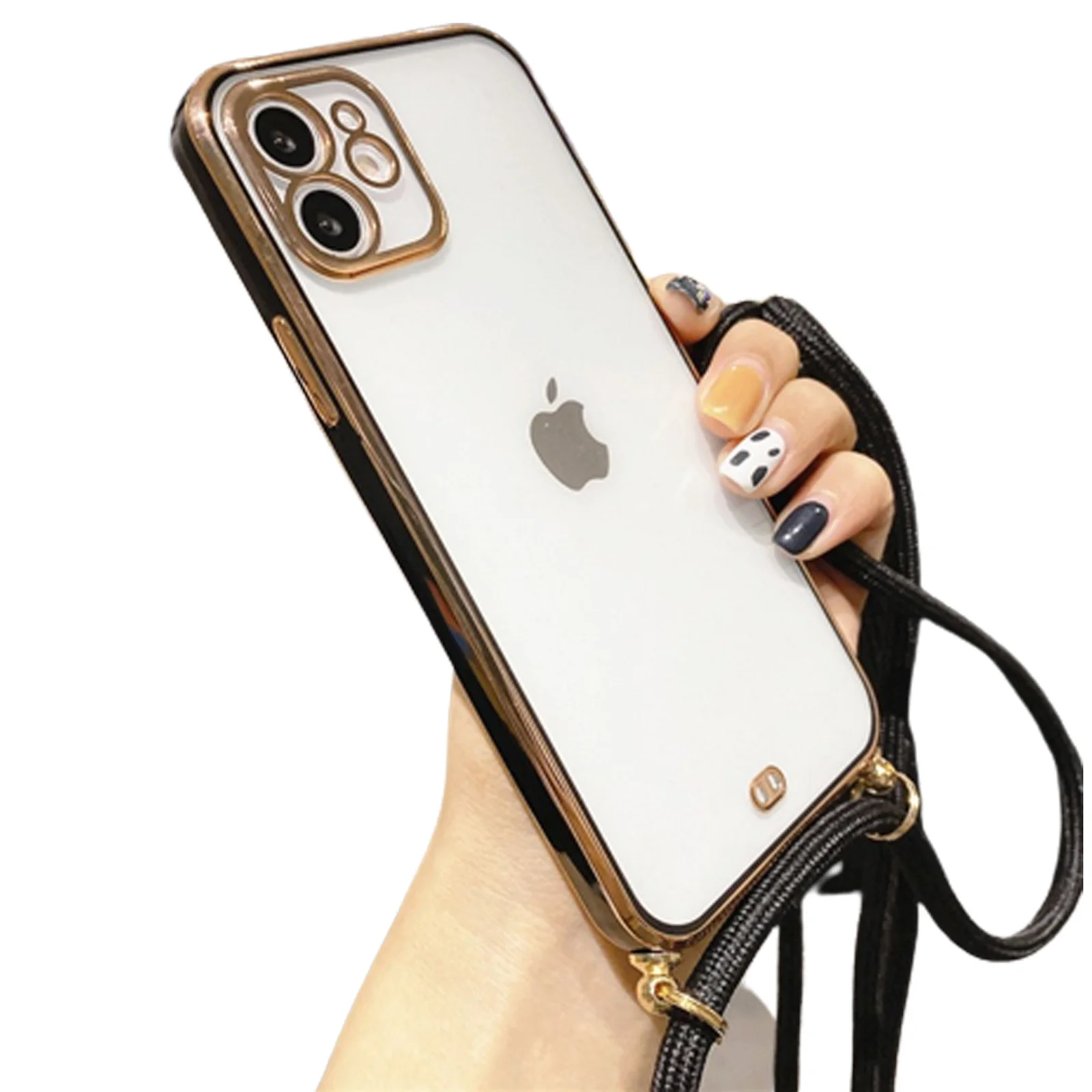 Untitled-4-5 iPhone 11 Black Luxury Electroplating Chain Case - Image 1