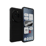 Nothing Phone 3a Pro Shockproof Silicone Bumper Case – Black