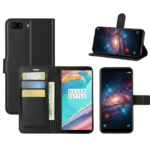 OnePlus 5 Black Leather Wallet Flip Case – Card Holder Cover