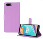 OnePlus 5 Purple Leather Wallet Flip Case – Card Holder Cover