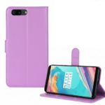 OnePlus 5T Purple Leather Wallet Flip Case – Card Holder Cover
