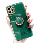 iPhone 12 Pro Ring Plating Case – Dark Green