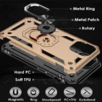 iPhone 12 Pro Magnetic Ring Rugged Case – Rose Gold - Image 2