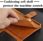 iPhone 12 Pro Leather Wallet Case – Brown - Image 3