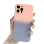 iPhone 12 Pro Liquid Silicone Case – Purple Aqua - Image 2