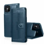 iPhone 12 Pro Leather Wallet Case – Blue