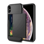 iPhone X Black Wallet Card Slot Case