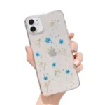 iPhone 11 Blue Dry Flower Glitter TPU Case