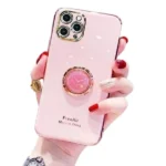 iPhone 12 Pro Ring Plating Case – Pink