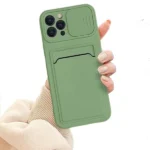 iPhone 12 Pro Wallet Case with Camera Cover – Green