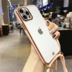 iPhone 12 Pro Electroplating Chain Case – Pink