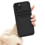 iPhone 12 Pro Wallet Case with Camera Cover – Black